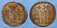 ALTDEUTSCHLAND MÜNZEN 1 heller Saxe-Cobourg-Saalfeld. Christian Ernest et François Josias (1735-1745). -