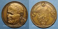 ELSAß bronze Alsace. Strasbourg. Visite de Jean-Paul II. 8-11 octobre 1988. Médaille . Signée Britschu -