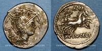 RÖMISCHE REPUBLIK Denier République romaine. M. Lucilius Rufus (vers 101 AC). -