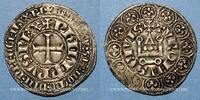 FRANZÖSISCHE KÖNIGLICHE MÜNZEN Gros tournois Philippe IV le Bel . à l'O rond -