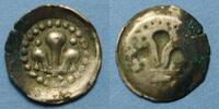 ELSAß Pfennig Strasbourg. Municipalité. au lis (14e-15e siècle) -