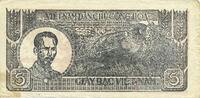 ANDERE AUSLÄNDISCHE SCHEINE Vietnam. Viêt-Nam Dàn Chu Cong Hoa. 5 dong , gris-bleu. R/: brun rouge -