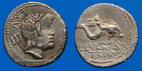 RÖMISCHE REPUBLIK Denier République romaine. L. Lucretius Trio (vers 76 AC). -
