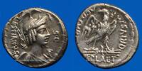 RÖMISCHE REPUBLIK Denier République romaine. M. Plaetorius M. f. Cestianus (vers 67 AC). -