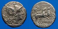 RÖMISCHE REPUBLIK Denier République romaine. C. Maianius (vers 153 AC). -