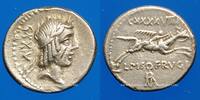 RÖMISCHE REPUBLIK Denier République romaine. L. Calpurnius Piso L. F. L. n. Frugi (vers 90 AC). -