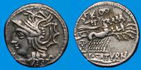 RÖMISCHE REPUBLIK Denier République romaine. Lucius Appuleius Saturninus (vers 104 AC). -