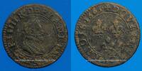 FRANZÖSISCHE KÖNIGLICHE MÜNZEN Double tournois Henri IV . 1er type, 16065 A -