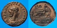 RÖMISCHE PROVINZIALPRÄGUNGEN Tétradrachme Salonine, épouse de Gallien. . Alexandrie an 14 (266-267). R/:Tyche -