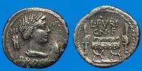 RÖMISCHE REPUBLIK Denier République romaine. L. Furius Cn. f. Brocchus (vers 63 AC). -