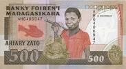 ANDERE AUSL&Auml;NDISCHE SCHEINE 500 francs Madagascar.  / 100 ariary I 6,00 EUR  zzgl. 9,80 EUR Versand