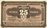 DEUTSCHLAND - NOTGELDSCHEINE (1914-1923) K -Z 50 pf 29.3.1917 Landshut. ... 5,00 EUR  zzgl. 9,80 EUR Versand