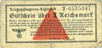 DEUTSCHLAND 1 mark 1939-1945 Allemagne. Camps allemands de prisonniers d... 9,00 EUR  zzgl. 9,80 EUR Versand