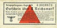 DEUTSCHLAND 1 mark 1939-1945 Allemagne. Camps allemands de prisonniers d... 32,00 EUR  zzgl. 9,80 EUR Versand