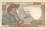 BANKNOTEN DER BANQUE DE FRANCE 50 francs Banque de France. Billet. Jacques Coeur, -