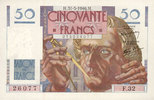 BANKNOTEN DER BANQUE DE FRANCE 50 francs Banque de France. Billet. Le Verrier, -