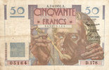 BANKNOTEN DER BANQUE DE FRANCE 50 francs Banque de France. Billet. Le Verrier, -