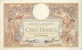 NOTES OF THE BANQUE DE FRANCE Banque de France. Billet. 100 francs Merson 21.10.1937, modifié Foto