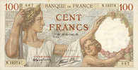 BANKNOTEN DER BANQUE DE FRANCE 100 francs Banque de France. Billet. Sully, -