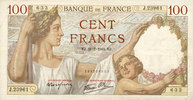 BANKNOTEN DER BANQUE DE FRANCE 100 francs Banque de France. Billet. Sully, -
