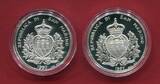 San Marino 5000 Lire & 10000 Lire Silber 1997 Vasco da Gama & Giovanni Caboto Polierte Platte in Kapsel, Zerrtifikat & Box