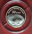 Frankreich France 50 Euro Silber 5 Ounces Unzen Fine Fein 2011 TVG and ICE Trains: Metz Railway Station Polierte platte mit Box Zertifikat und Umkarton