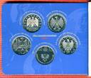 Bundesrepublik Deutschland 5 x 10 Euro Silber 2014 Gedenmünzenset - Commemorative Coin Set Spiegelglanz im Orignalfolder mit Schuber