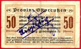 Geld Ersatzschein Fuenfzig Pfennig 10.12.1918 Provinz Ostpreussen Koenigsberg Ungueltig gestempelt gebraucht