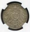 GERMANY Baden 2 Mark 1907 Auf den Tod von Großerzog Friedrich Great Toning NGC MS 62 prfr. Tolle Patina