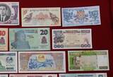 diverse Länder Konvolut aus 18 verschiedenen Banknoten Lot - exotische Länder - Nordkorea, Kuba, Nigeria, Bhutan, Laos etc. im Durchschnitt (fast) kassenfrisch