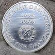 DDR GDR Eastern Germany 10 Mark Materialprobe Silber 1974 25 Jahre DDR Silberprobe Probe Stgl Video f. Stempelglanz Probe