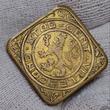 Gent Notgeld 2 Franken 1915 Deutsche Besetzung I. Weltkrieg Stadt Gent Eisen Bronze Kupfer Galvanisiert ss-vz