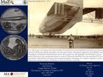 Deutschland Karl Goetz Medaille Kaiserreich Bronze Medaille Notlandung Zeppelin XVI in Luneville 3. April 1913 vz kl. Randfehler
