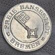 Bremen Notgeld Emergency Token 10 Verrechnungs Pfennig Notgeld o.J. 1924 Stadtwappen vz-prfr.
