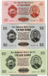 Mongolei Mongolia 1 - 100 Tugrik Satz Series 1955 Sukhe-Bataar 7 Banknoten Satz 1, 3, 5, 10, 25, 50 und 100 Tughrik Kassenfrisch