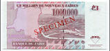 Zaire 1000000 Nouveaux Zaires 20. 10. 1996 Mobutu Specimen Ser. 0000 Kassenfrisch