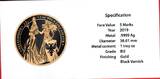 Deutschland 5 Mark Silber Farbauflage 2019 Gold & Black Varnish- GERMANIA MINT- BU, Kapsel, Zert.,Etui & Karton OVP