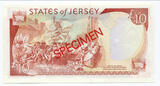 Jersey 10 Pfund Pounds 1993 Specimen Ser 0000 Kassenfrisch