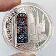 Cook Islands 10 Dollar Silbermünze 2013 Windows of Heaven - Notre-Dame Chartres Cathedral - Window of the Blue Virgin Prooflike mit Kapsel, Box, Umkarton & Zert.