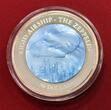 Cook Islands 50 Dollar Silbermünze 2013 Zeppelin - Rigid Airship - Mother of Pearl Inlay - 5 oz Silber Polierte Platte mit Perlmutt mit Box & Zert.