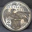 Kaiserreich Deutschland Bayern 2 Mark Probe Pattern 1913 Karl Goetz Probe Ludwig III. vz-prfr versilbert