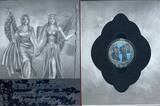 Deutschland 2 Unzen Silber - 10 Mark 2019 GERMANIA MINT - The Allegories Columbia & Germania Diamond Dust BU, Kapsel, Zert.,Etui & Karton OVP