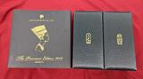Cook-Inseln, Cook Islands 20 Dollars Silbermünze mit Goldinlay - Nefertiti 2012 Masterpieces of Art - Die Büste der Nofretete - Thutmosis PP 1/4 Unze FEINGOLD ! Polierte Platte mit OVP