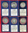 Mexico 1, 5, 25 und 100 Pesos 1948 - 1978 Konvolut von sechs mexikanischen Silbermünzen prfr. in merkator Verpackung