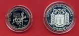 USA 1,50 Dollar United States Mint Two-Coin Proof Set - Olympia 1992 PP in Kapsel , Box, Umkarton & Zert. OVP