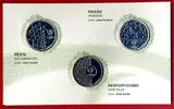 Portugal 3 x 8 Euro Silbermünzen Fußball-Europameisterschaft 2004 - The Values of Football BU im Folder
