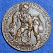 Deutschland Germany Karl Goetz Bronze Gußmedaille Bronze Cast Dated 1924 Inflation Bete und Arbeite Das Volk Der Staat Geldentwertung Fast wie Gegossen,übliche Gußfehler