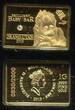 Niue Islands 5 Dollars Mini Münzbarren aus Gold mit Brilliant 2013 Baby Bar Orang Utan mit kleinem Diamanten Polierte Platte mit Box, Schuber und Zertifikat