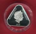 Australien 5 Dollar Silbermünze dreieckig 2016 Remember the Fallen - Coloured Fine Silver Proof Triangular Coin - I. World War Polierte Platte Farbmünze mit Box, Zert. & Umkarton