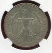 Germany Weimarer Republik 5 Mark Silbermünze 1930 A Graf Zeppelin Weltfahrt 1929 World Tour NGC MS 64
